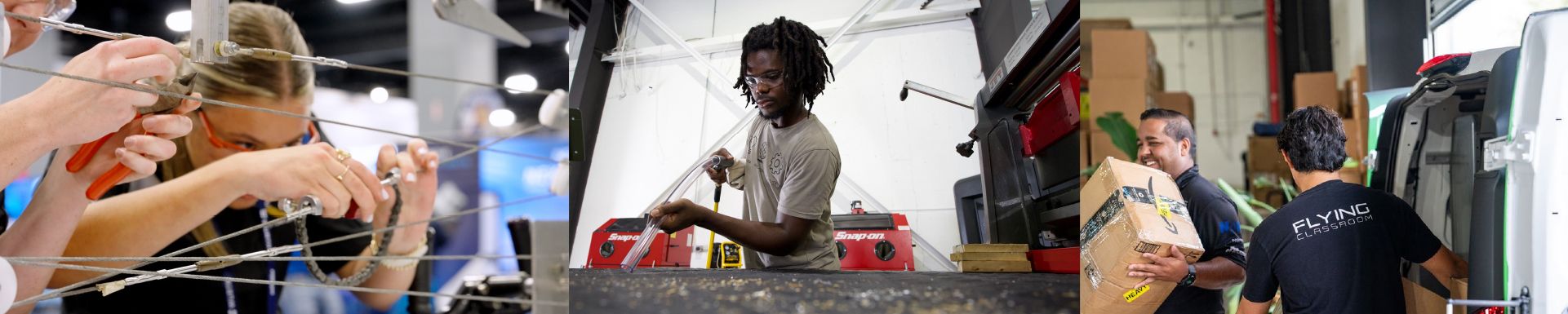 people working on projects